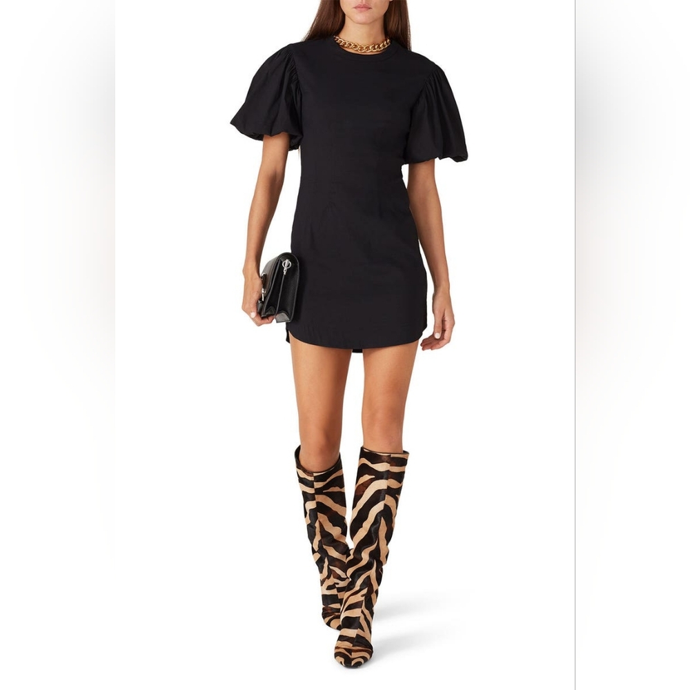 A.L.C. Black Sheath Mini Dress with Flutter Sleeves